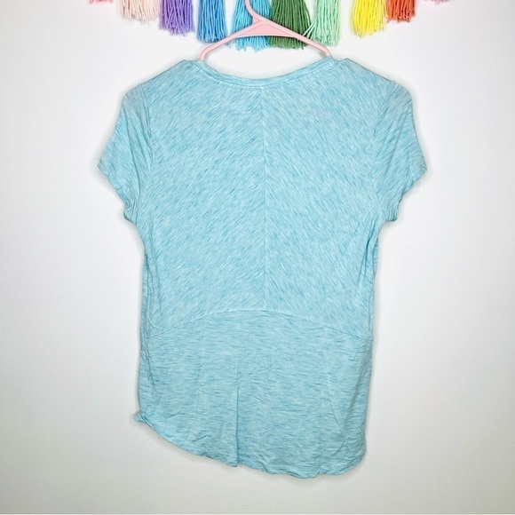 Avia Blue Short Sleeve Athletic Work Out Running Yoga Gym Shirt Size Extra Small - Picture 2 of 9